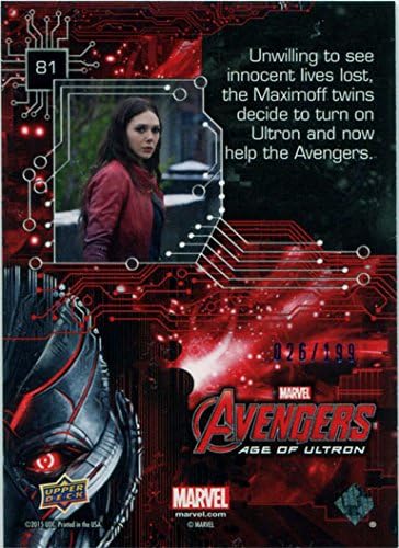 Marvel Avengers Starost Ultron Blue Foil Base Parallel Chase Card 81 026/1 199