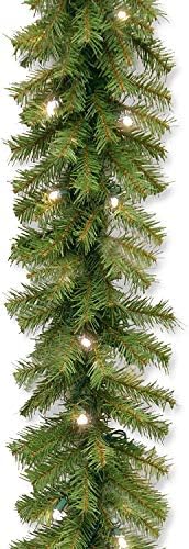 Nacionalna stabla Prethodna umjetna božićna vijenca, zelena, nivo jela, bijela svjetla, baterija, božićna kolekcija,
