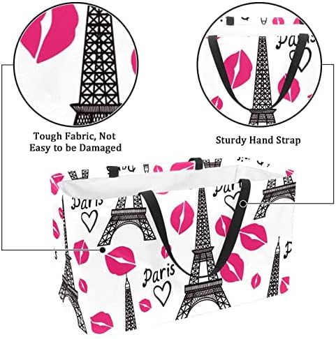 Košarica za višekratnu upotrebu Eiffelov toranj i poljubac uzorak prijenosni sklopivi piknik