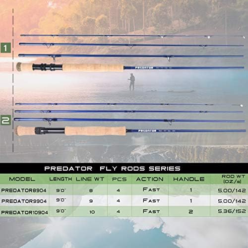 M MaximumCatch MaxCatch Predator Saltwater Ribolovni štap: 9ft, 4-komad, 8/9/10/12 Težina