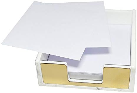 MultiBey Sticky Notes pad Holder Memo dispenzeri od ružičastog zlata sa mermernom bijelom teksturom stoni pribor