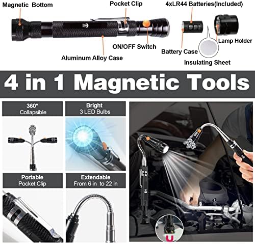Magnetic Pickup Tool & Magnetic Pickup Set alata, Cool Gadget Valentines Day Pokloni za muškarce, tata, Otac,