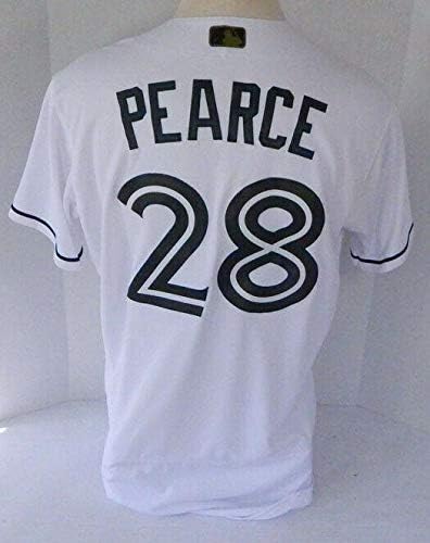 2017 Toronto Blue Jays Steve Pearce 28 Igra Izdana memorijalna Dnevna Džesca Siva 689 - Igra Polovni MLB dresovi