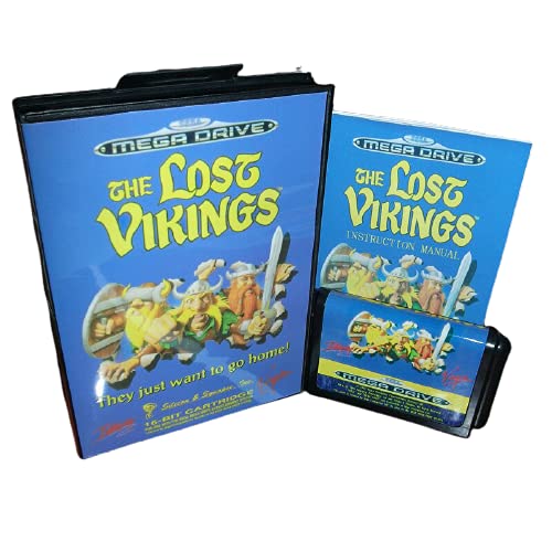Aditi Izgubljeni vikings EU pokriva kutiju i priručnik za SEGA megadrive Genesis Video Game Console 16 bitna