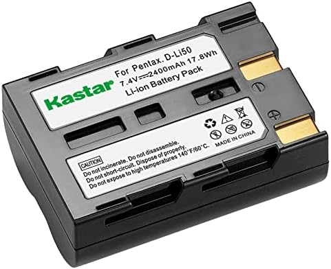 Zamjena baterije Kastar 2-Pack D-LO50 za bateriju PENTAX D-LI50, PENTAX D-BC50, PENTAX K10, K10D, K10D GP,