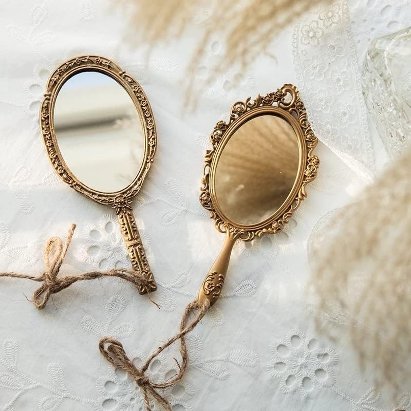 WALNUTA Vintage prijenosno ogledalo za šminkanje zlatne princeze u evropskom stilu ručno okruglo