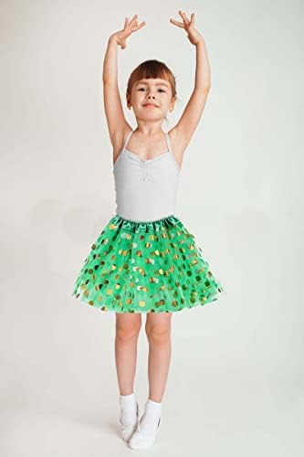 Sinyery Polka Slojevita Dot Buckins Tutu suknja Ballet Bubble Plesne suknje Saint Patrick's