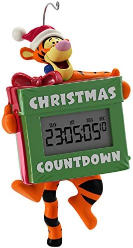 Hallmark ukras za uspomenu 2020, Disney Winnie The Pooh Tiggerov Božićni sat za odbrojavanje, svjetlo