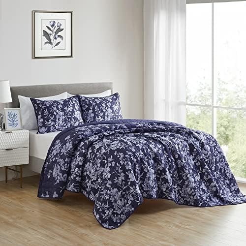 Divno prekrivači KING quilt posteljina posteljina, 3 komada cvjetna prekrivača posteljina, lagana
