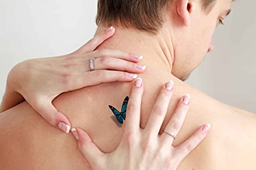 Dopletattoo 12 listova privremene tetovaže 3D leptiri za ruke za ruke za žene odrasli