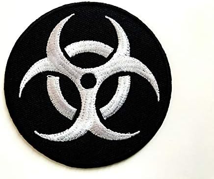 TH Biohazard Simbol potpisan OPASNOST Otrovni otrovni upozorenje Crni logo Aplikacija Empoided šivati