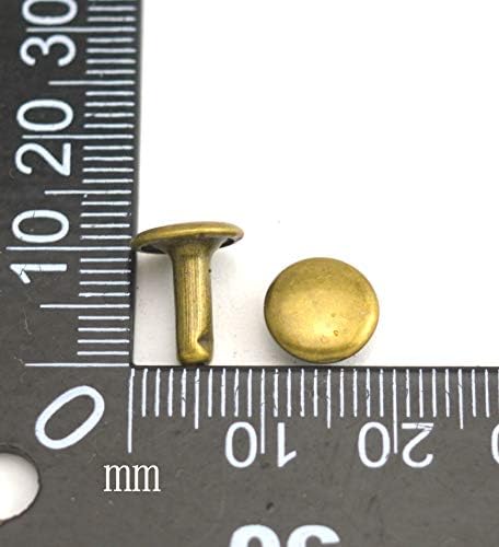 Wuuycoky brončana dvostruka kape kožne zakovice cjevaste metalne kape 10 mm i post 10 mm pakovanje