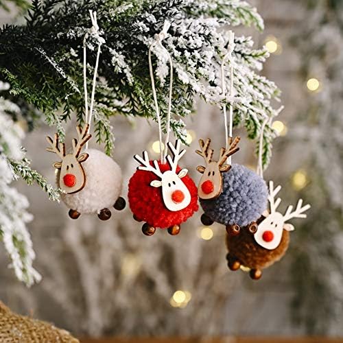 Walbest Elk privjesak 2kom / Set Mini božićno drvo Filcano Drvo Elk lutka viseći privjesak za zabavu dekor