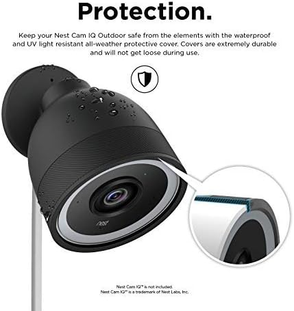 ELAGO Google Nest Cam IQ na otvorenom sigurnosnim kamerom - infracrvena LED vidljiva, rupe za mikrofon