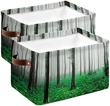 Košarica za skladištenje Jesen javorov šumski spremište Dekorativne zelene sklopive košare za igračke