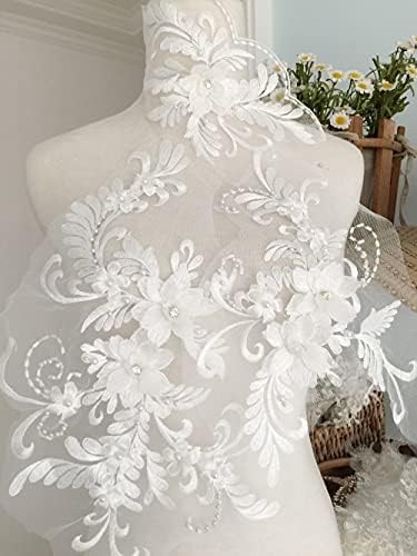Selcraft 2 set 3D biser i čipkasti čipkasti čipka za rinestone u bijelom, vjenčani haljina za
