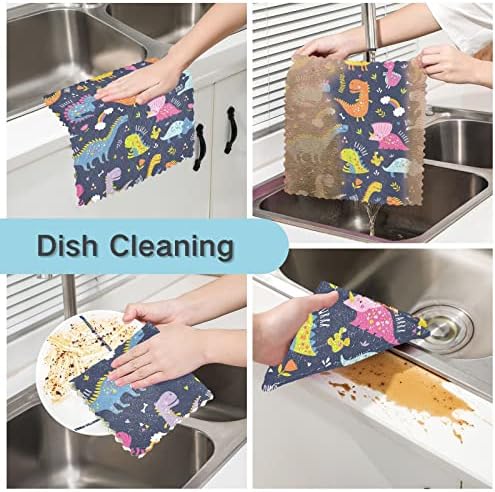 Cataku slatki šareni dinosauri kuhinjski krpa za suđe za pranje posuđa za višekratnu čišćenje
