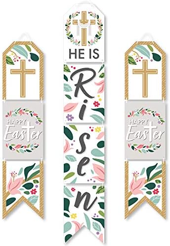 Velika tačka sreće vjerski Uskrs - viseći vertikalni baneri papirnih vrata - Christian Holiday