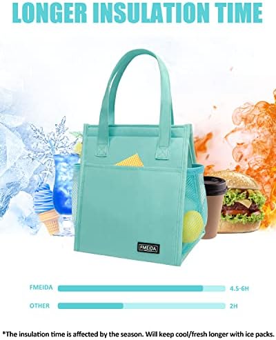Fmeida izolovana torba za ručak za žene devojke, jednostavna torba za ručak, termo torbe za ručak za odrasle,