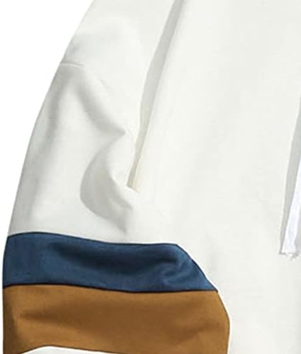 Jeke-DG muški duks par patchwork fleece duhovi lagani pulover modne osnovne vrhove hipi atletičke