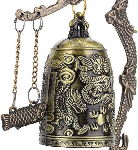 Vintage Dragon Lock Bronza Dragon Lock, Handicrafts Buddhist Bell Ornament, Brončani zmaj Zaključavanje zvona
