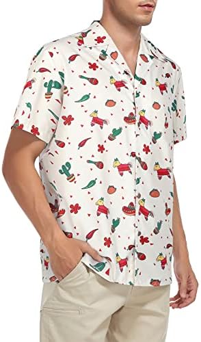 Zando Regular Fit Hawaiian Shirt for Men Funny Hawaiian Shirts Shirt Sleeve Print Beach Shirts Casual