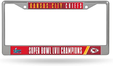 Rico Industries NFL Kansas City Chiefs 2023 Super Bowl Champions 12 x 6 Hromirani okvir - automobil/kamion