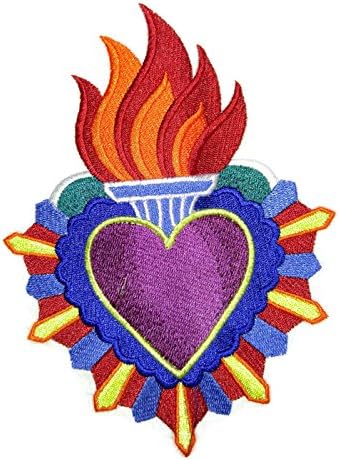 Custom i jedinstveni Milagro ljekovita srca [Srce i plamen Milagro] Vezeg željeza na / sew flaster [6,62 4,88]