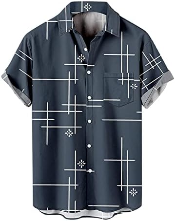 Ljetne košulje za muškarce Muška Moda i slobodno vrijeme 3d Digitalna štampa kopča sa reverom kratki rukavi košulja
