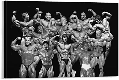 Bodybuilding Poster Mr Olympia pobjednik crno-bijeli umjetnički Poster platneni zidni umjetnički otisci za