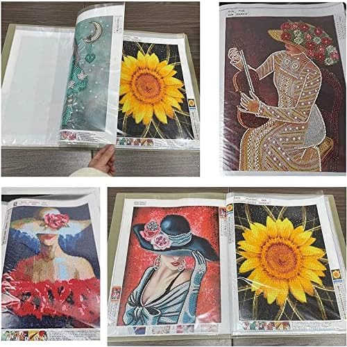 Huacan A3 Diamond Painting Storage Book 30 stranica portfolio prezentacije Folder za 30x40cm Painting, Pink