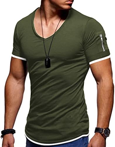 Iwoo Muns V izrez TEE majice Atletska vježba T-košulje Ležerne prilike pulover Koširne majice u boji
