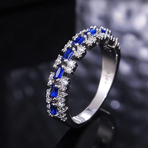Plastični krunički prstenovi Angažovanje okrugle reza Zirkone Žene vjenčani prstenovi Nakit za prstenove za