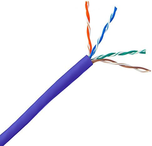 Accl ​​1000FT CAT5E UTP Ethernet kabel, nasukan, pulksbox, ljubičasta, 1pk