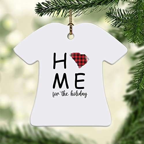 3 inčni South Carolina Buffalo Check Home Home za odmor citat Ornamenti Shirt Božić ukrasi za djecu dječaci djevojke