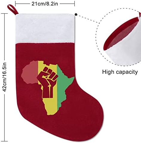 Afrički korijeni crna energija Božić viseći čarape za čarape za Xmas Tree Kamin za odmor Kućni dekor