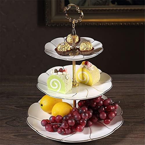 Gretd keramička troslojna ploča sa zlatnim dvoslojnim tanjirom za užinu za popodnevni čaj Creative fashion