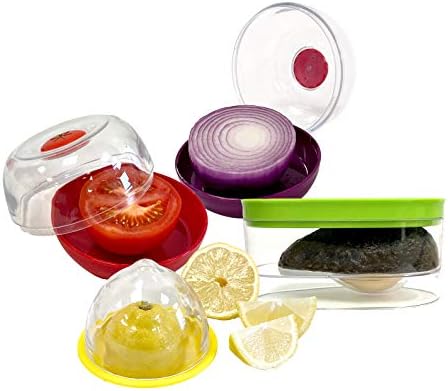Čuvar avokada, luka, paradajza i limuna / čuvar/držač-Premium set od 4 komada-certificirano bez BPA