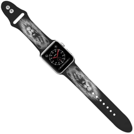 Lion Crtanje originalnog ispisanog uzoraka Apple Watch - Mekani i izdržljiv silikonski Apple Watch bend