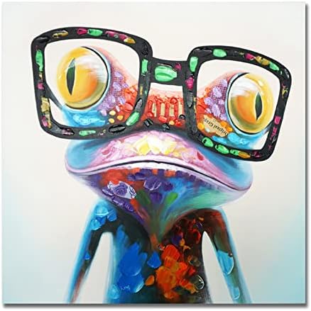 Sedam zidnih umjetnosti žaba zidna Umjetnost šarena smiješna slika životinjskog ulja slatka žaba