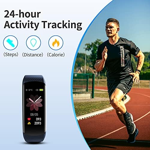 Caiord Fitness Tracker za muškarce i žene, fitness sat Vodootporan sa praćenjem aktivnosti i monitorom