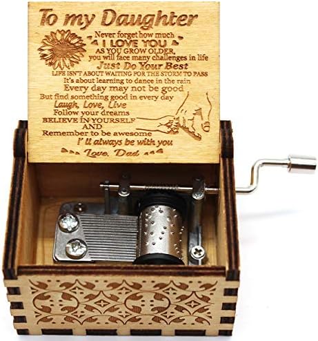Ukebobo Wooden Music Box - Vi ste moja glazba za sunčanje, od tate do kćeri, jedinstveni muzički pokloni