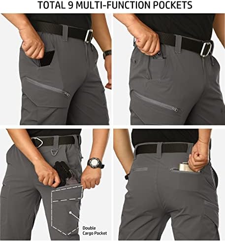 NaVekull muške lagane taktičke planinarske hlače Brze suhostetni višeg džepa na otvorenom radne pantalone