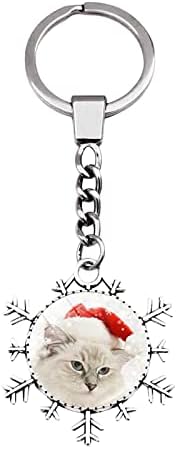 Sigurnost za muškarce Keychain Božićni privjesak Snowflake Creative Christmas PET Keychain Privjesak za