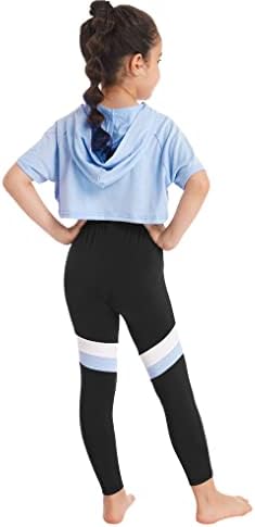 Kaerm Kids Girls s kapuljačnim vrhovima i atletskim uskim hlačama Active odjeće 2pcs Ljetni sport