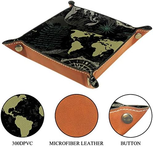 Vinatge Map Compass Nautički putnik Organizator Organizator ureda Mikrofiber kožna ladica Praktična kutija