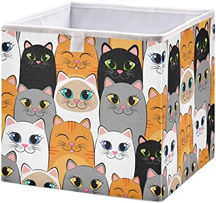 Emelivor Cats Cube Storage Bin sklopive kocke za odlaganje vodootporna korpa za igračke za kocke