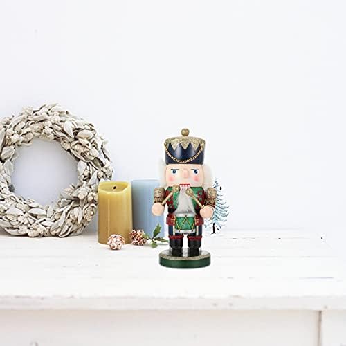 BESTOYARD desktop igračke drvena Orašar lutka Božić drvena figura stojeći Orašar bubnjar torta