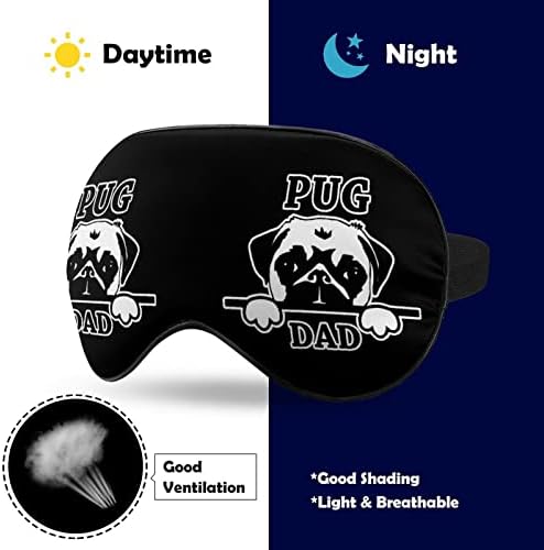 Pug tata maska ​​za spavanje izdržljive povez za meke maske za meke za oči sa podesivim kaišem za