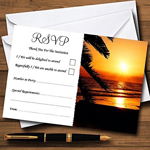Prekrasna Florida Sunset Beach personalizirana RSVP kartice